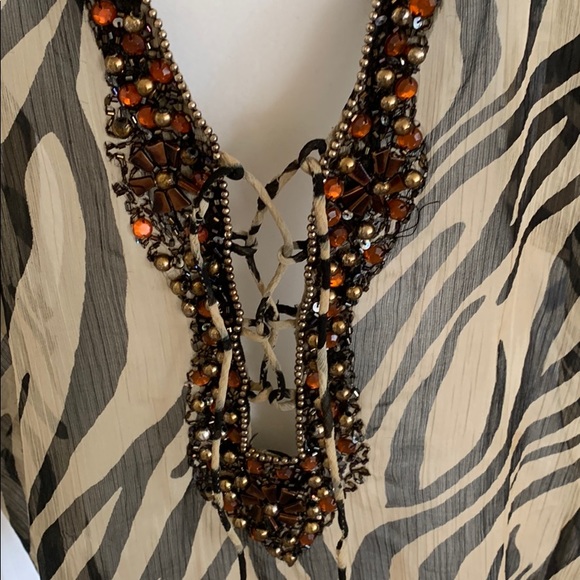 EUC. Sheer bathing suit covering or tunic - Picture 5 of 10